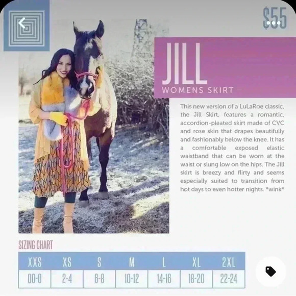 Lularoe XS black geometric pattern Jill pleated  midi skirt. NWT. Black band - Picture 5 of 5